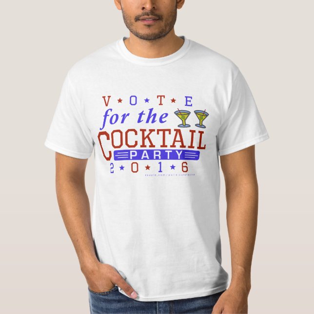 Camiseta Cocktail 2016 engraçado da paródia da eleição (Frente)