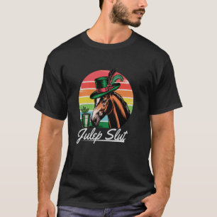 Camiseta Cocktail Cavalo Engraçado Corrida de Cavalos Derby