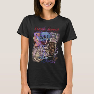 Camiseta Cocktail de Caveira de Halloween Dark Brew Gótico