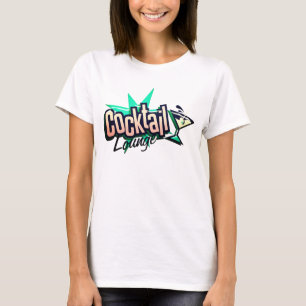 Camiseta Cocktail lounge martini retro vintage licor bar