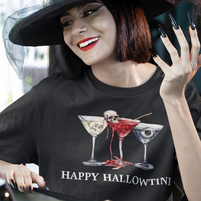 Camiseta Cocktail Martini Halloween Feliz Hallowtinti (Criador carregado)