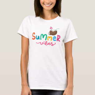 Camiseta Cocktail Vibrações de Verão Feminino
