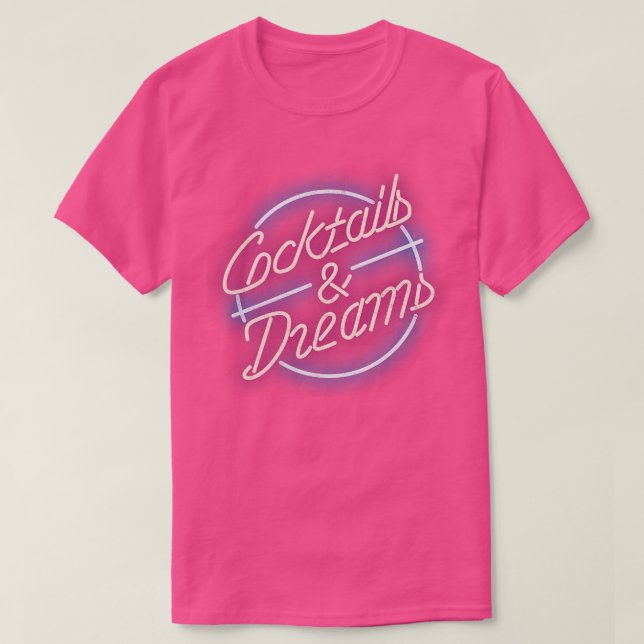 Camiseta Cocktails Dreams vintage (Frente do Design)