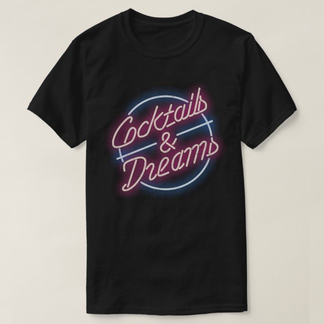 Camiseta Cocktails Dreams vintage (Frente do Design)