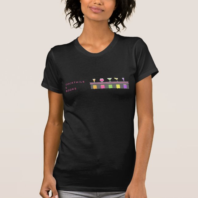 Camiseta Cocktails e Livros T (Frente)