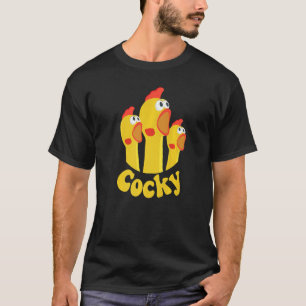 Camiseta Cocky Para Homens Galinha