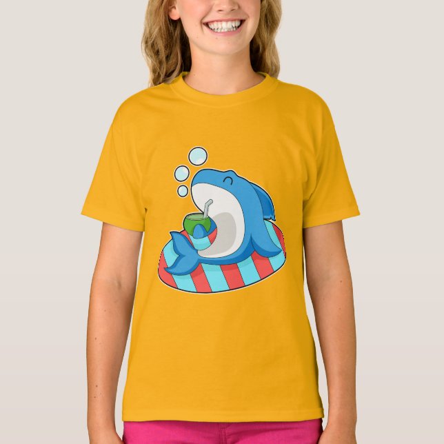 Camiseta Coco de Verão de Tubarão (Frente)