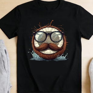 Camiseta Coco Funny Hipster com Bigode e Óculos