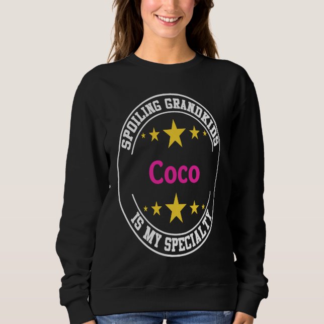 Camiseta Coco Spoiling Grandkids Is My Specialty  Grandmoth (Frente)