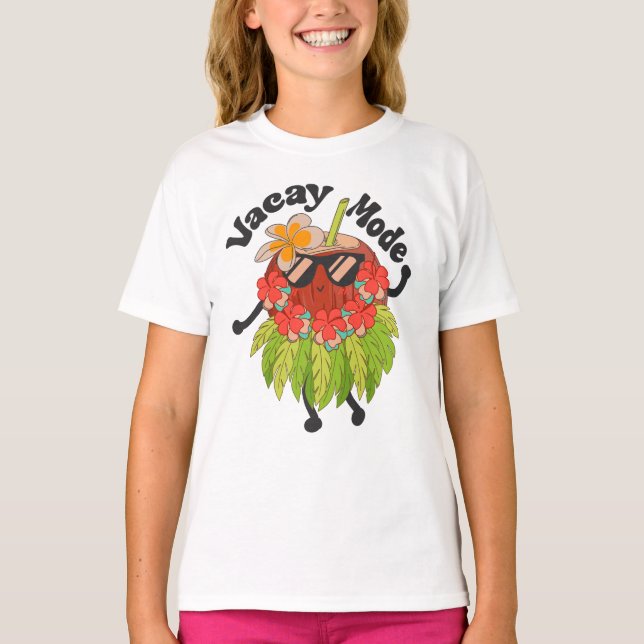 Camiseta Coco Vacay Mode Aloha Beach Hawaiian Kids Gift (Frente)