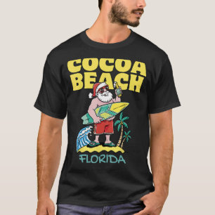Camiseta COCOA BEACH FLORIDA Papais noeis de Natal Surfe