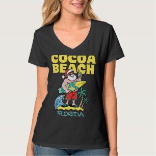 Camiseta COCOA BEACH FLORIDA Papais noeis de Natal Surfe