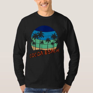Camiseta Cocoa Beach Retro Vintage Sunset Beach Design