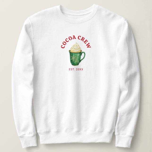 Camiseta Cocoa Crew Natal Moderno Feminino (Frente do Design)