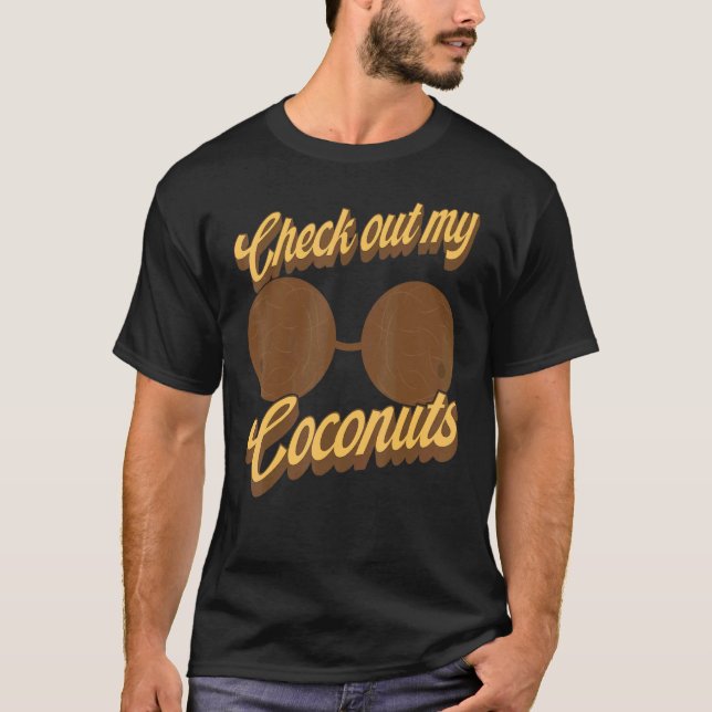 Camiseta Coconut Bra Adulto Mulheres Vejam Meus Cocos Sh (Frente)