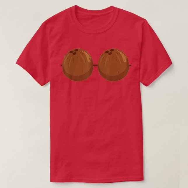 Camiseta Coconut Bra Funny Bra Tropical Bra Coconut Biki (Frente do Design)