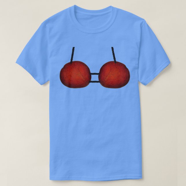 Camiseta Coconut Bra Funny Hawaiian Bikini t (Frente do Design)