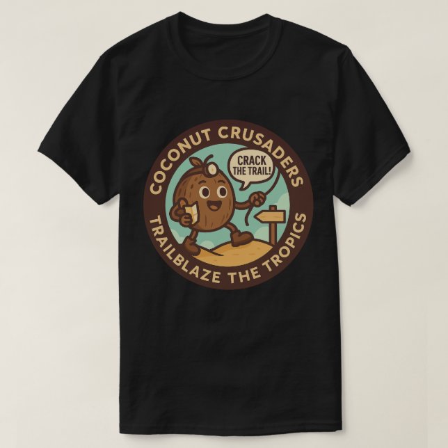 Camiseta Coconut Crusaders Trailblaze The Tropics (Frente do Design)