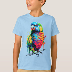 Camiseta Coconut lorikeet Colorful - Lorikeet cotovelo