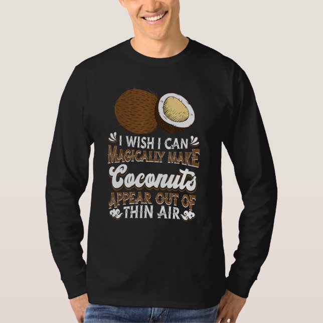 Camiseta Coconut Palm Tree Summer Beach Tropical Fruta Coc (Frente)