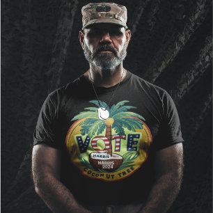 Camiseta Coconut Tree Vote em Kamala Harris