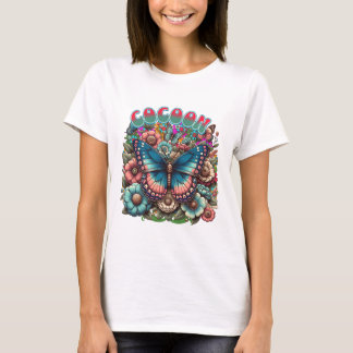 Camiseta Cocoon Butterfly Floral Transformation