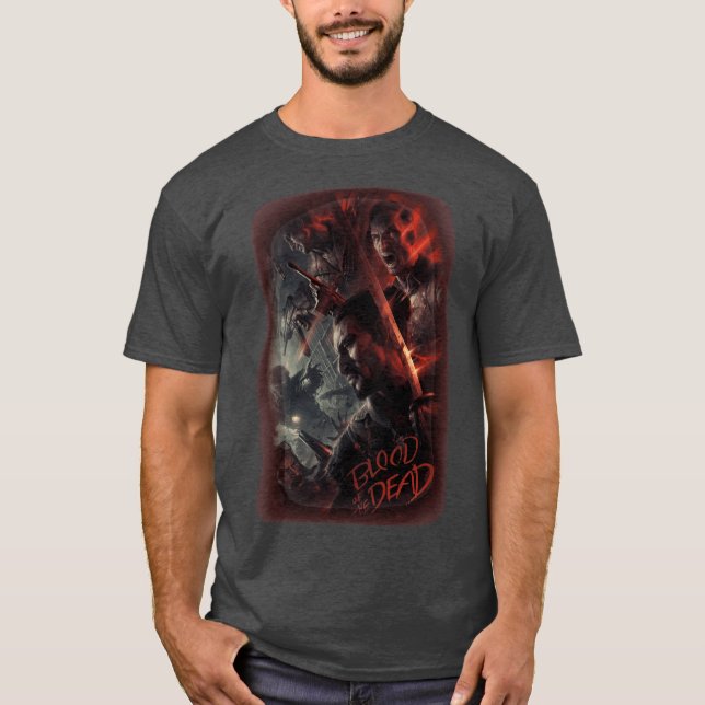 Camiseta COD BO4 Zombies Blood of the Dead Poster Carregand (Frente)