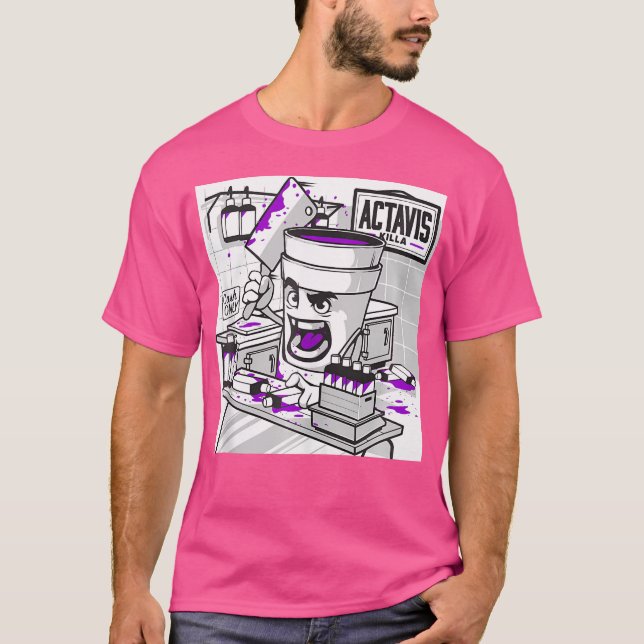 Camiseta Codeine Dual Cup Lean Purple Bebe Sizzurp Rap H (Frente)