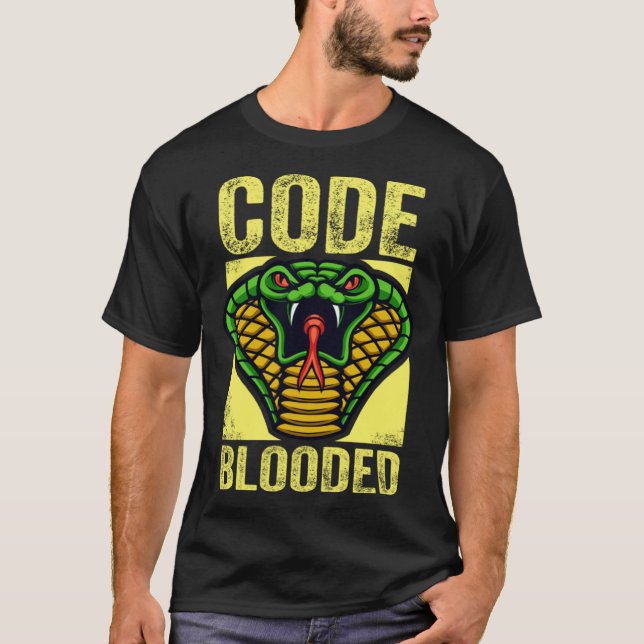 Camiseta Coder coding coder computer snake developer (Frente)
