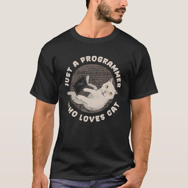 Camiseta Coder Feline Developer  Software Engineer Cat Prog (Frente)