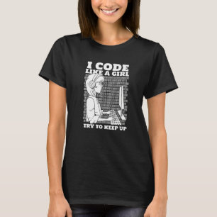 Camiseta Coder Girl Programing Software Developer P