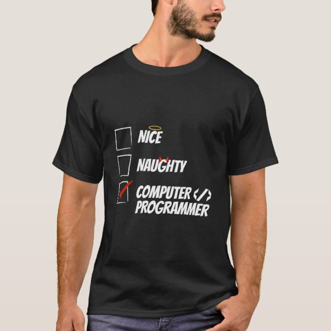 Camiseta Coder Naughty Coding Software Engineer Programmer (Frente)