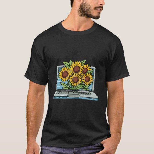 Camiseta Coder Sunflower Developer Programing Coding - Pro (Frente)