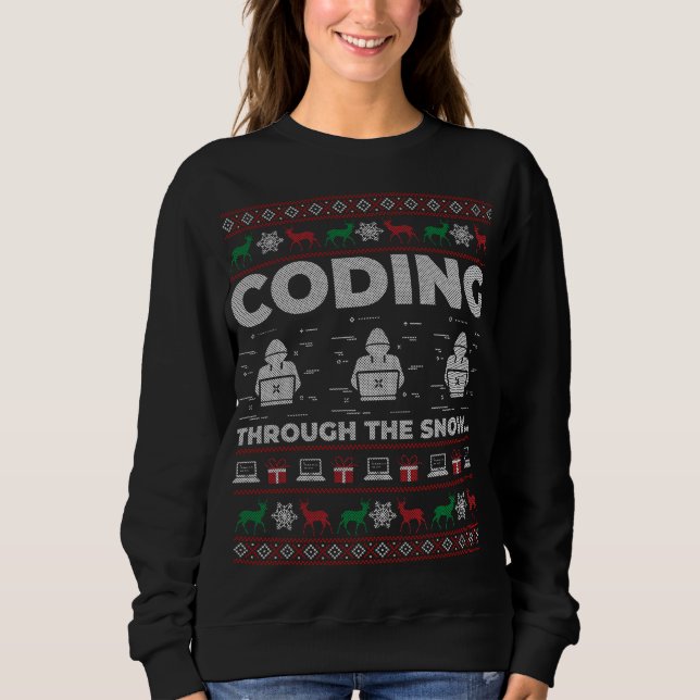 Camiseta Codificação através do Presente de Natal Feio da N (Frente)