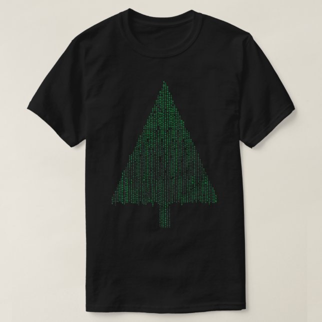 Camiseta Codificação Binária Programador de Computador Árvo (Frente do Design)