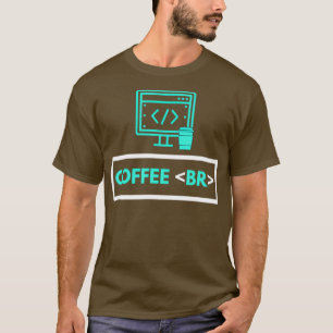 Camiseta Codificação de Computador para Desenvolvedores de 