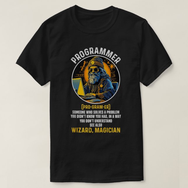 Camiseta Codificação De Definição De Programador Engraçado  (Frente do Design)