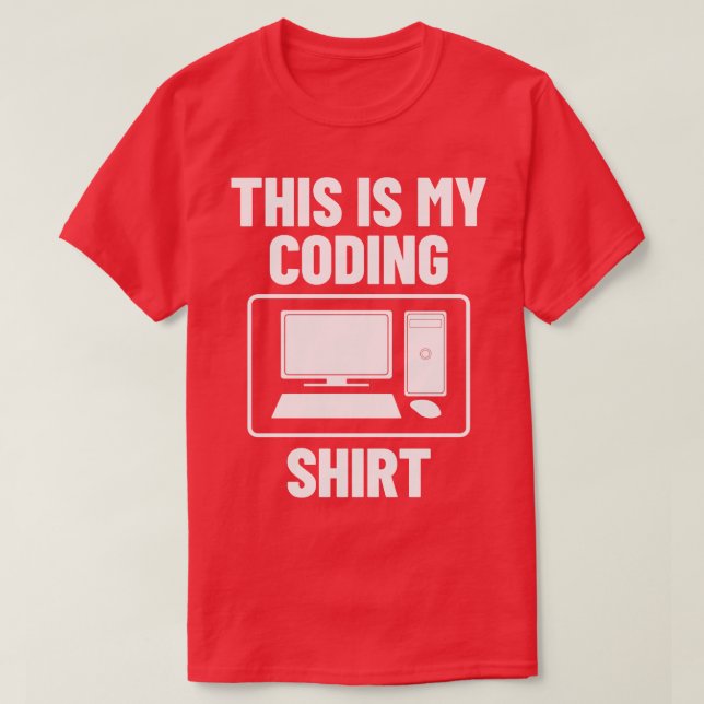 Camiseta Codificação de programação de computador (Frente do Design)