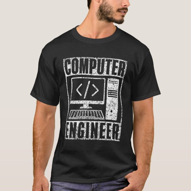 Camiseta Codificação do programador de programação de Engen (Frente)