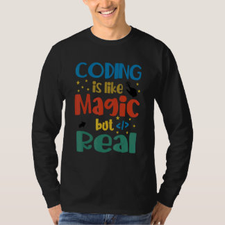 Camiseta Codificação É Como Programador Magic Coder Gee Com