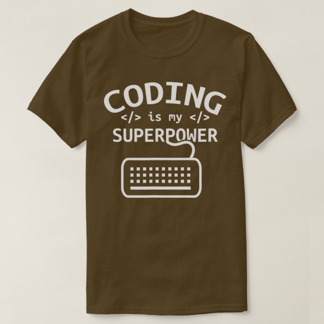 Camiseta Codificação é meu programa de software de código d (Frente do Design)