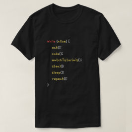 Camiseta Codificação Engraçada do Programador Diário da Vid