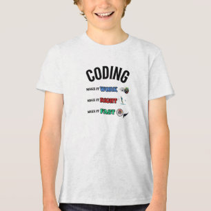 Camiseta Codificação Faça com que funcione corretamente faç