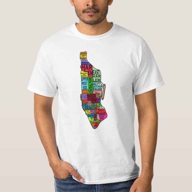Camiseta codificado cor de Manhattan NYC, Hoodies (Frente)