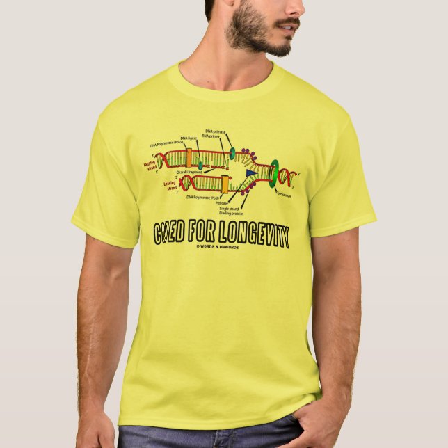 Camiseta Codificado para Longevidade (Replicação de DNA) (Frente)