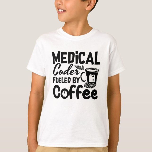 Camiseta Codificador Médico Alimentado Por Codificação Do P (Frente)