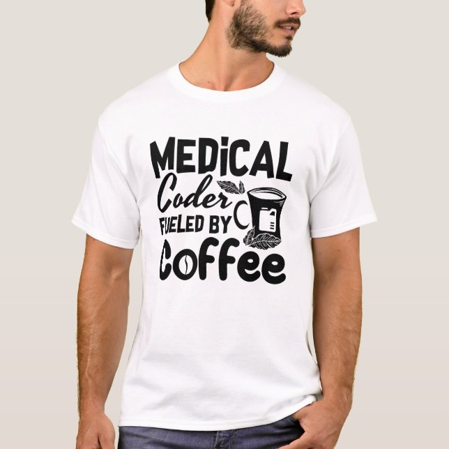 Camiseta Codificador Médico Alimentado Por Codificação Do P (Frente)