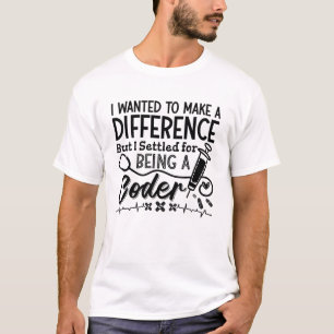 Camiseta Codificador médico sendo um programador ICD Codifi