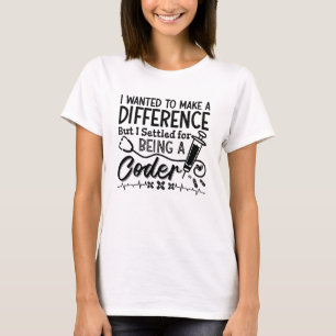 Camiseta Codificador médico sendo um programador ICD Codifi