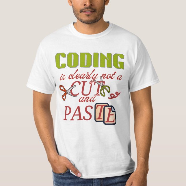 Camiseta Codificar Não é Apenas Copiar e Colar (Frente)